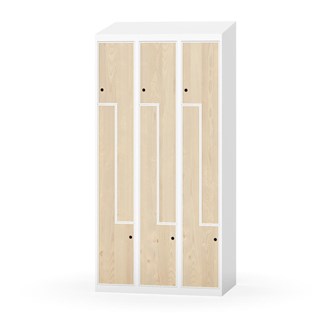 Novis Z garderobeskab skrå topplade 6 rum B90 cm