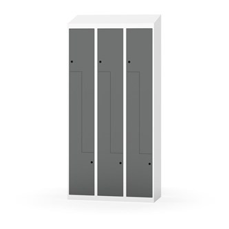 Novis Z garderobeskab skrå topplade 6 rum B90 cm