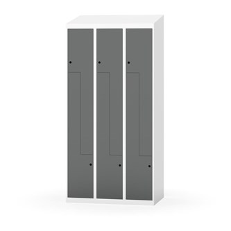 Novis Z garderobeskab skrå topplade 6 rum B90 cm