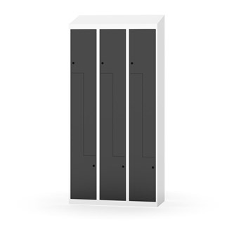 Novis Z garderobeskab skrå topplade 6 rum B90 cm