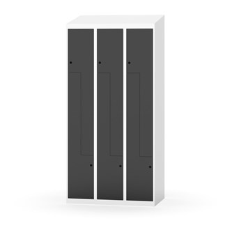 Novis Z garderobeskab skrå topplade 6 rum B90 cm