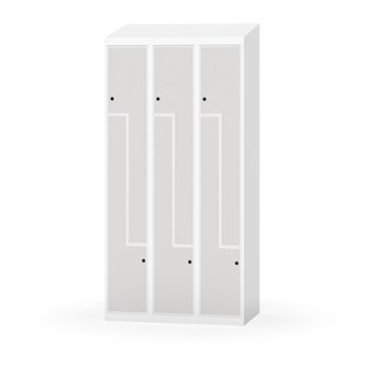 Novis Z garderobeskab skrå topplade 6 rum B90 cm