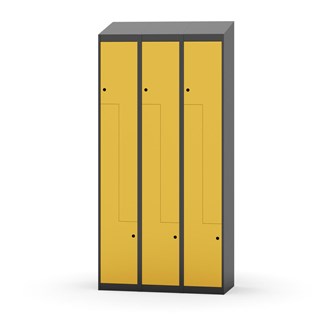 Novis Z garderobeskab skrå topplade 6 rum B90 cm
