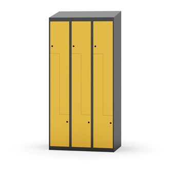 Novis Z garderobeskab skrå topplade 6 rum B90 cm