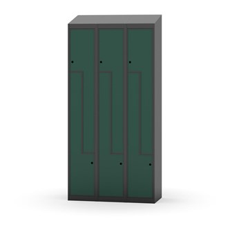 Novis Z garderobeskab skrå topplade 6 rum B90 cm