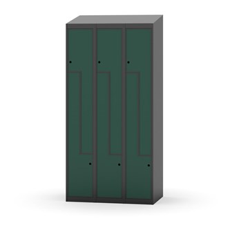 Novis Z garderobeskab skrå topplade 6 rum B90 cm