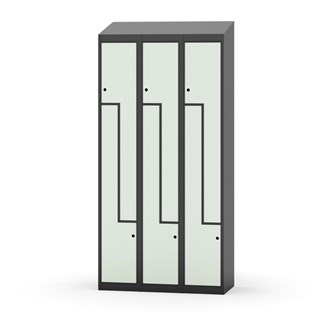 Novis Z garderobeskab skrå topplade 6 rum B90 cm