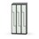 Novis Z garderobeskab skrå topplade 6 rum B90 cm