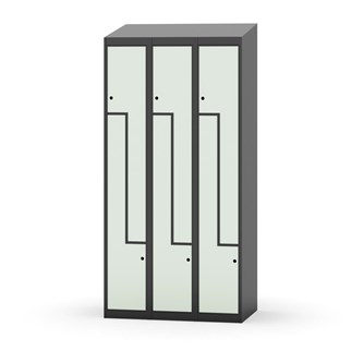 Novis Z garderobeskab skrå topplade 6 rum B90 cm