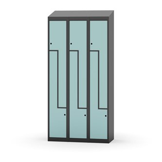 Novis Z garderobeskab skrå topplade 6 rum B90 cm