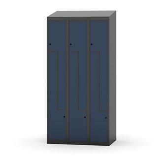 Novis Z garderobeskab skrå topplade 6 rum B90 cm