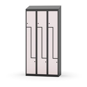 Novis Z garderobeskab skrå topplade 6 rum B90 cm