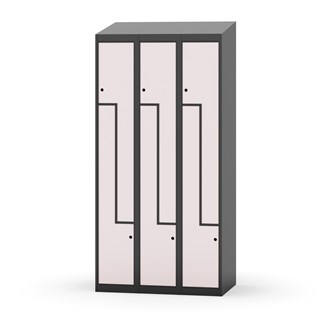 Novis Z garderobeskab skrå topplade 6 rum B90 cm