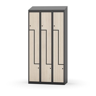 Novis Z garderobeskab skrå topplade 6 rum B90 cm