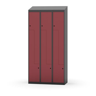 Novis Z garderobeskab skrå topplade 6 rum B90 cm