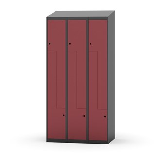 Novis Z garderobeskab skrå topplade 6 rum B90 cm