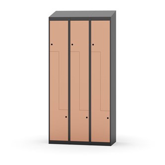 Novis Z garderobeskab skrå topplade 6 rum B90 cm