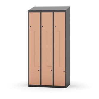 Novis Z garderobeskab skrå topplade 6 rum B90 cm