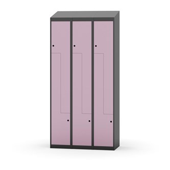 Novis Z garderobeskab skrå topplade 6 rum B90 cm