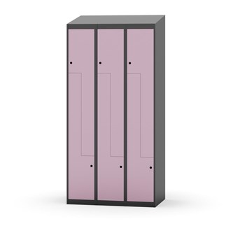 Novis Z garderobeskab skrå topplade 6 rum B90 cm