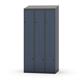 Novis Z garderobeskab skrå topplade 6 rum B90 cm