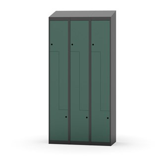 Novis Z garderobeskab skrå topplade 6 rum B90 cm