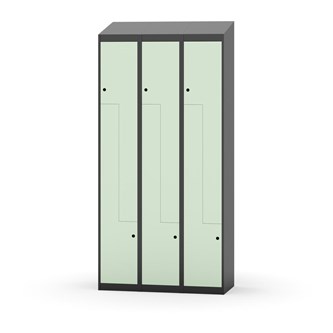 Novis Z garderobeskab skrå topplade 6 rum B90 cm
