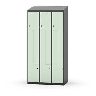 Novis Z garderobeskab skrå topplade 6 rum B90 cm