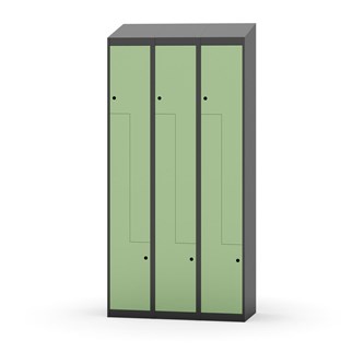 Novis Z garderobeskab skrå topplade 6 rum B90 cm