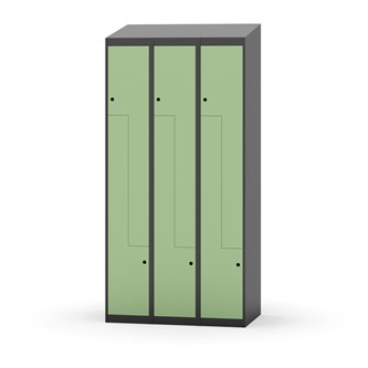 Novis Z garderobeskab skrå topplade 6 rum B90 cm