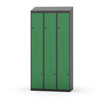 Novis Z garderobeskab skrå topplade 6 rum B90 cm
