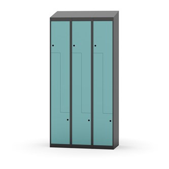 Novis Z garderobeskab skrå topplade 6 rum B90 cm