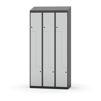 Novis Z garderobeskab skrå topplade 6 rum B90 cm