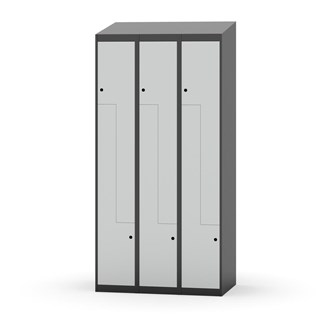 Novis Z garderobeskab skrå topplade 6 rum B90 cm