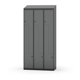 Novis Z garderobeskab skrå topplade 6 rum B90 cm