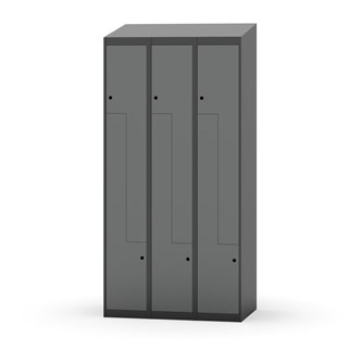 Novis Z garderobeskab skrå topplade 6 rum B90 cm