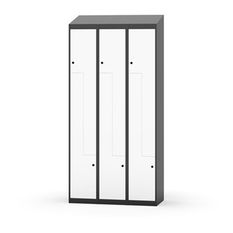 Novis Z garderobeskab skrå topplade 6 rum B90 cm