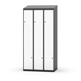 Novis Z garderobeskab skrå topplade 6 rum B90 cm