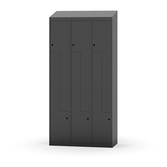 Novis Z garderobeskab skrå topplade 6 rum B90 cm