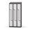 Novis Z garderobeskab skrå topplade 6 rum B90 cm