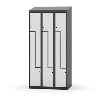 Novis Z garderobeskab skrå topplade 6 rum B90 cm