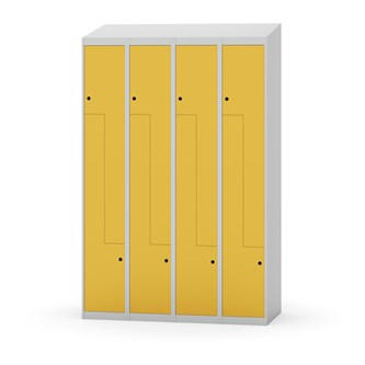 Novis Z garderobeskab skrå topplade 8 rum B120 cm