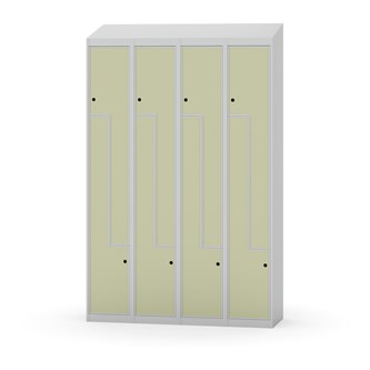 Novis Z garderobeskab skrå topplade 8 rum B120 cm