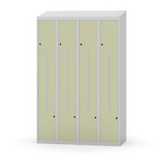 Novis Z garderobeskab skrå topplade 8 rum B120 cm