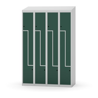 Novis Z garderobeskab skrå topplade 8 rum B120 cm