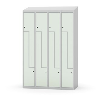 Novis Z garderobeskab skrå topplade 8 rum B120 cm