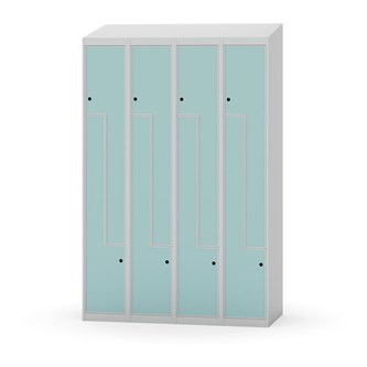 Novis Z garderobeskab skrå topplade 8 rum B120 cm