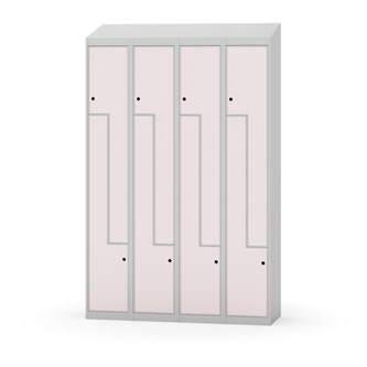 Novis Z garderobeskab skrå topplade 8 rum B120 cm