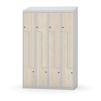 Novis Z garderobeskab skrå topplade 8 rum B120 cm