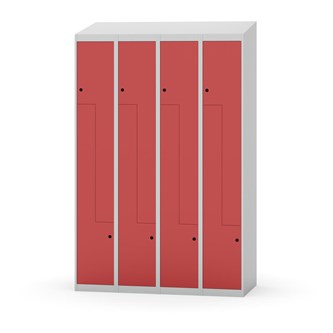 Novis Z garderobeskab skrå topplade 8 rum B120 cm